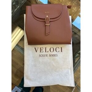 Veloci Backpack Womens Brown Minimalist Neutral Aesthetic Work Capsule Luxury